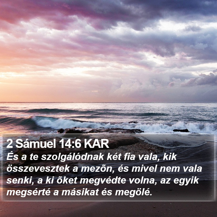 2 Sámuel 14:6 KAR Bible Study