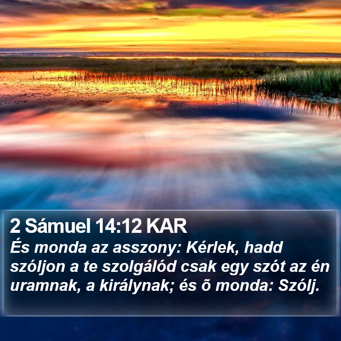 2 Sámuel 14:12 KAR Bible Study