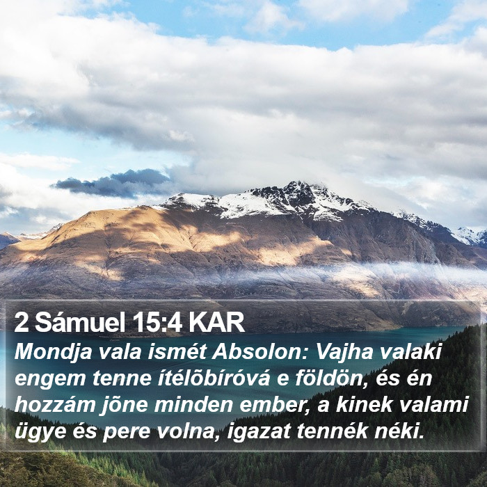 2 Sámuel 15:4 KAR Bible Study