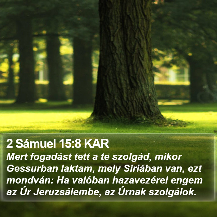 2 Sámuel 15:8 KAR Bible Study