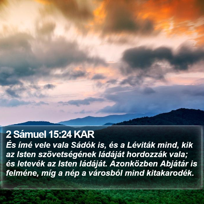 2 Sámuel 15:24 KAR Bible Study