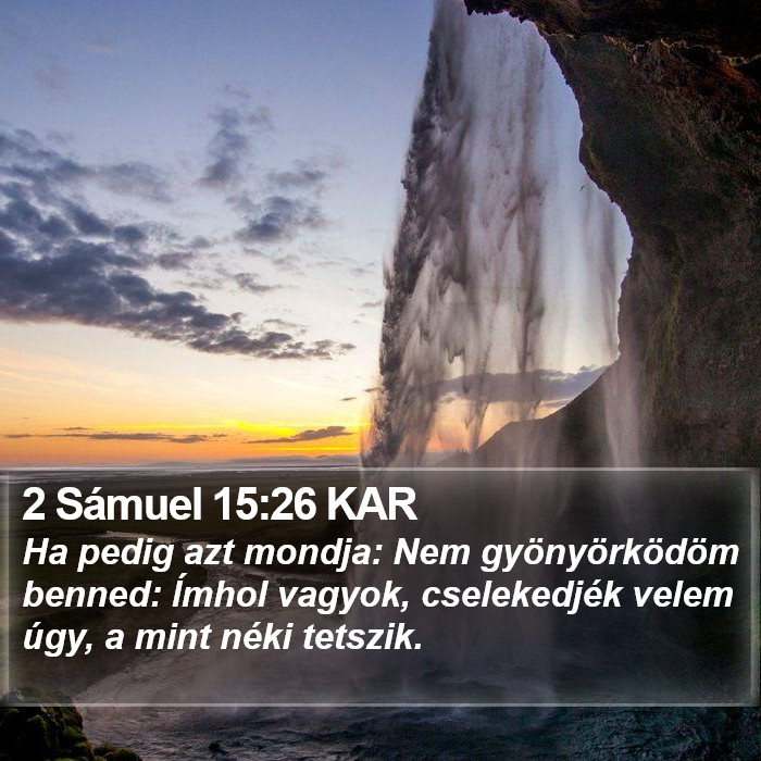 2 Sámuel 15:26 KAR Bible Study