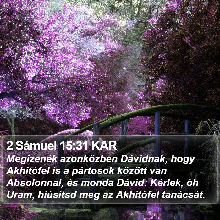 2 Sámuel 15:31 KAR Bible Study