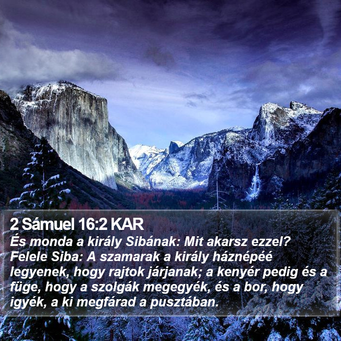 2 Sámuel 16:2 KAR Bible Study