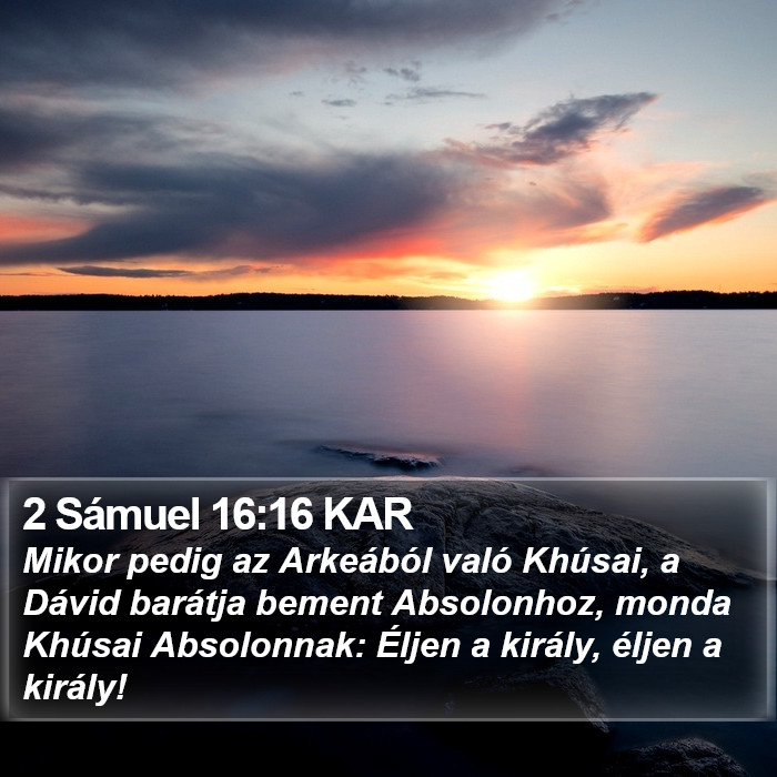 2 Sámuel 16:16 KAR Bible Study