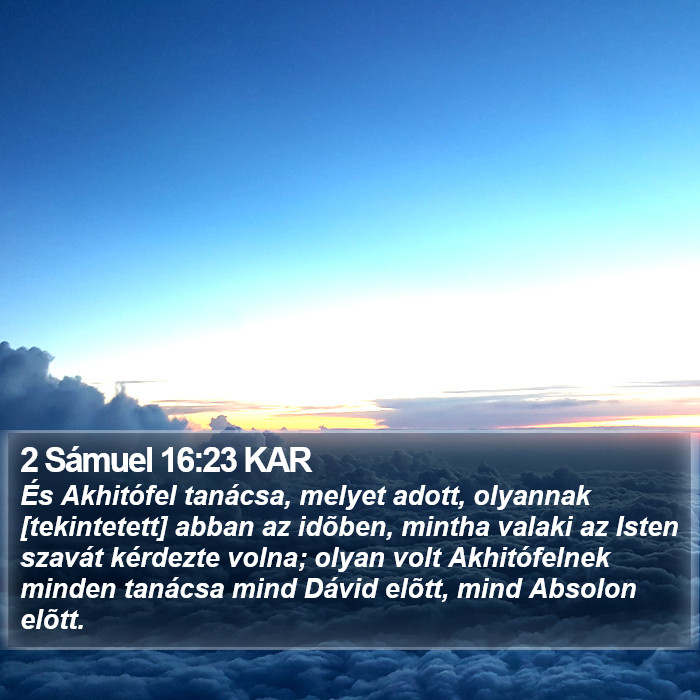 2 Sámuel 16:23 KAR Bible Study