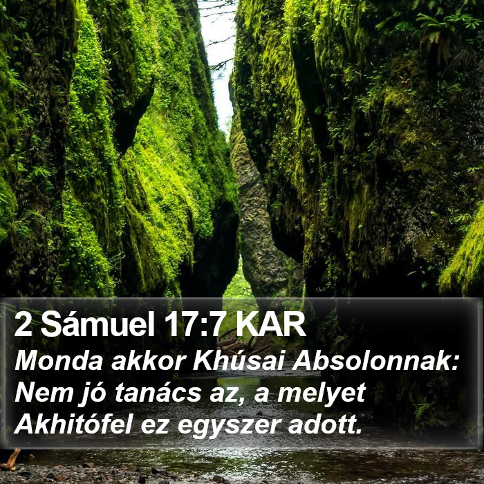 2 Sámuel 17:7 KAR Bible Study