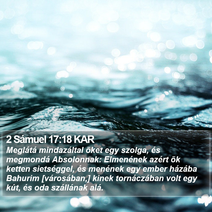 2 Sámuel 17:18 KAR Bible Study