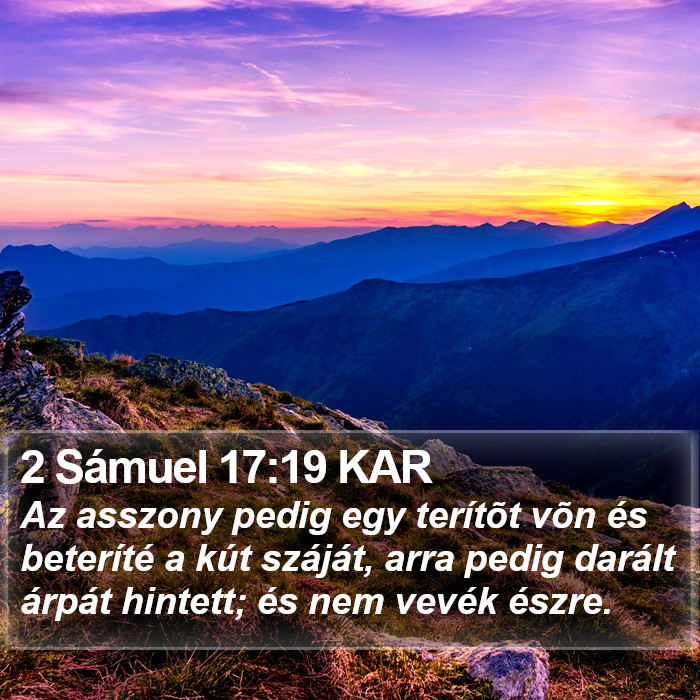 2 Sámuel 17:19 KAR Bible Study