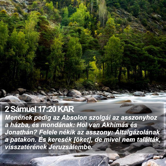 2 Sámuel 17:20 KAR Bible Study