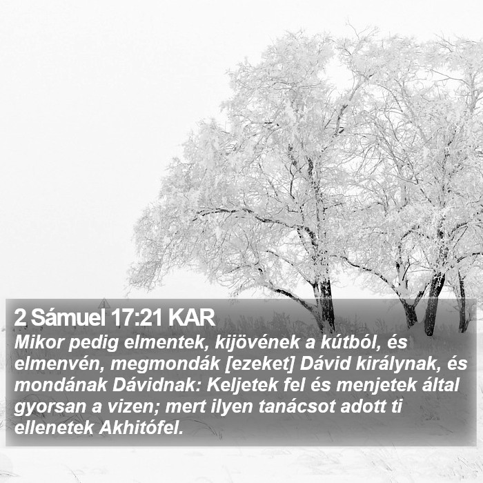 2 Sámuel 17:21 KAR Bible Study