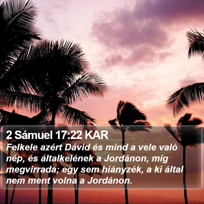 2 Sámuel 17:22 KAR Bible Study