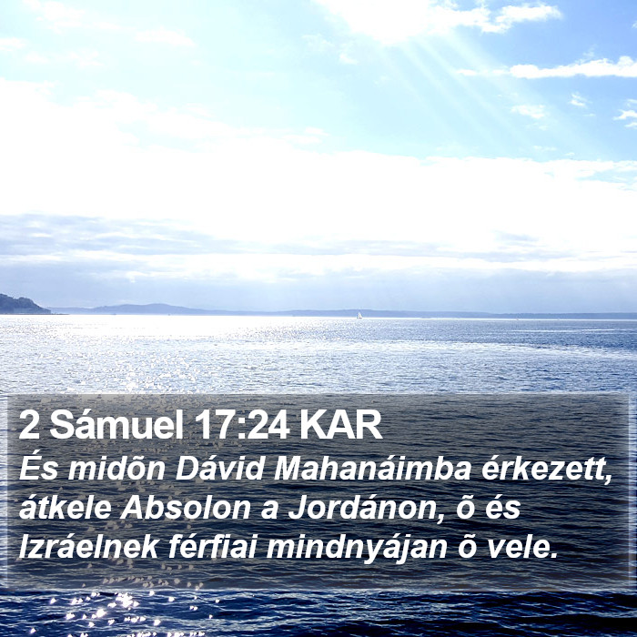 2 Sámuel 17:24 KAR Bible Study