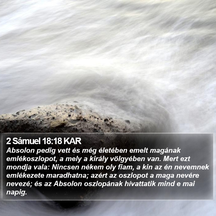 2 Sámuel 18:18 KAR Bible Study