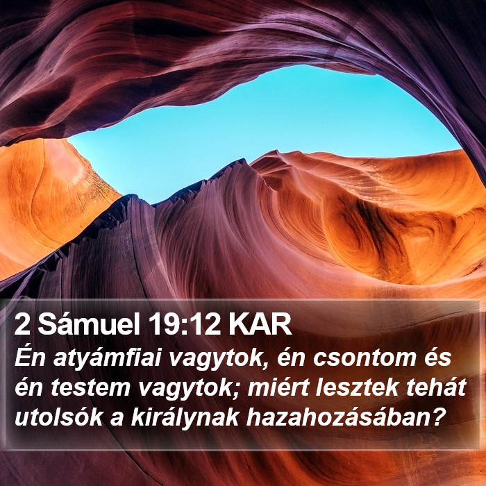 2 Sámuel 19:12 KAR Bible Study