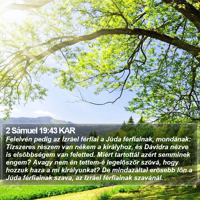 2 Sámuel 19:43 KAR Bible Study