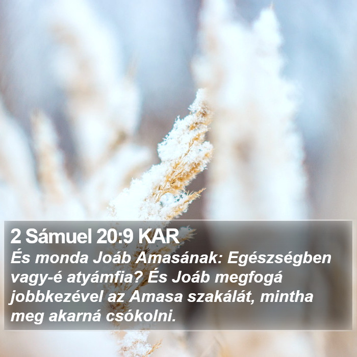 2 Sámuel 20:9 KAR Bible Study