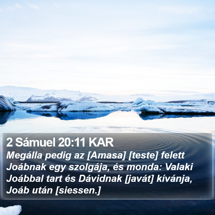 2 Sámuel 20:11 KAR Bible Study