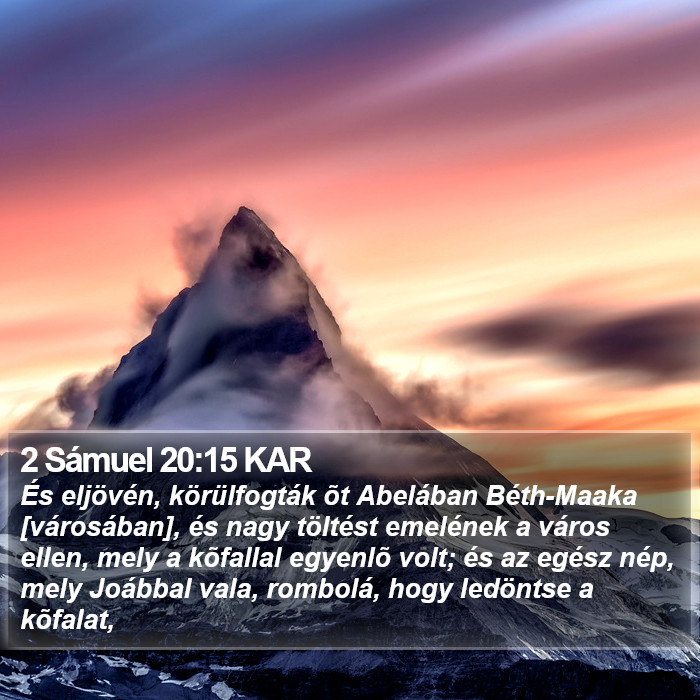 2 Sámuel 20:15 KAR Bible Study