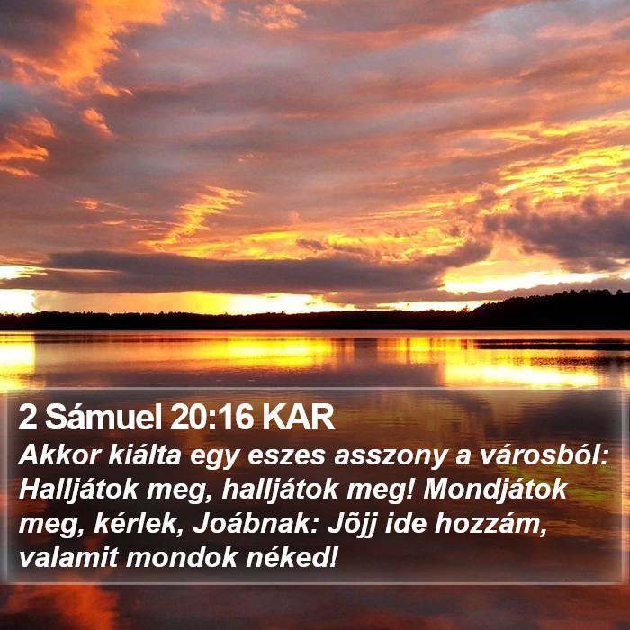 2 Sámuel 20:16 KAR Bible Study