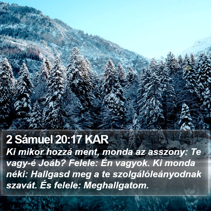 2 Sámuel 20:17 KAR Bible Study