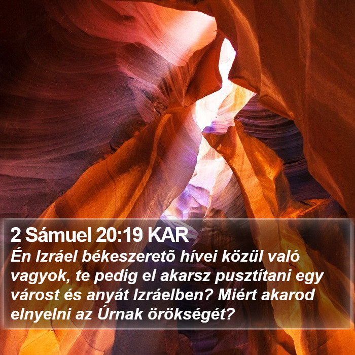 2 Sámuel 20:19 KAR Bible Study