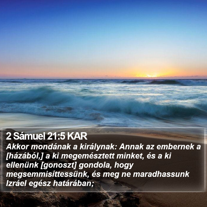 2 Sámuel 21:5 KAR Bible Study