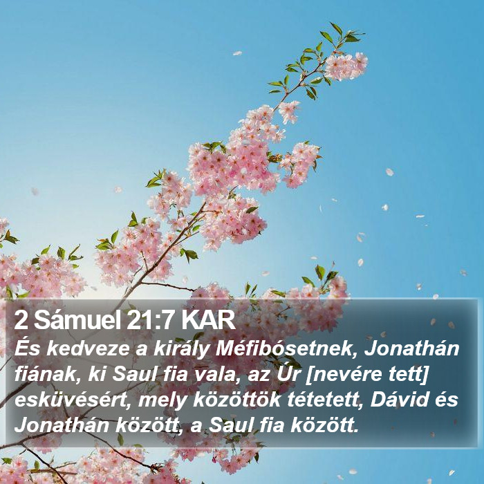 2 Sámuel 21:7 KAR Bible Study