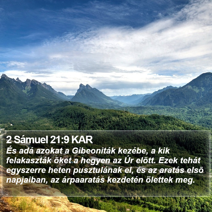 2 Sámuel 21:9 KAR Bible Study