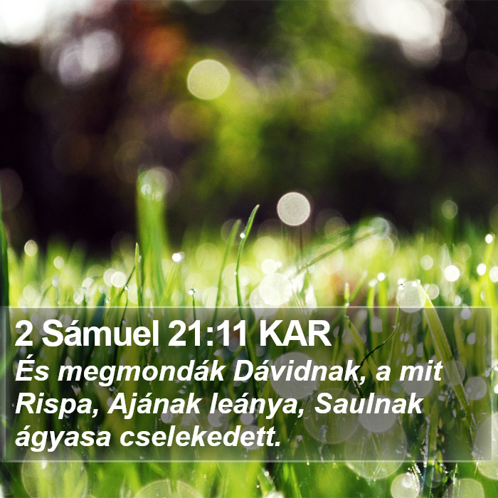 2 Sámuel 21:11 KAR Bible Study