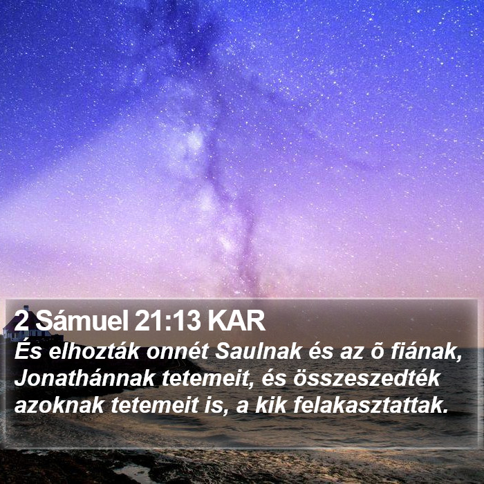 2 Sámuel 21:13 KAR Bible Study