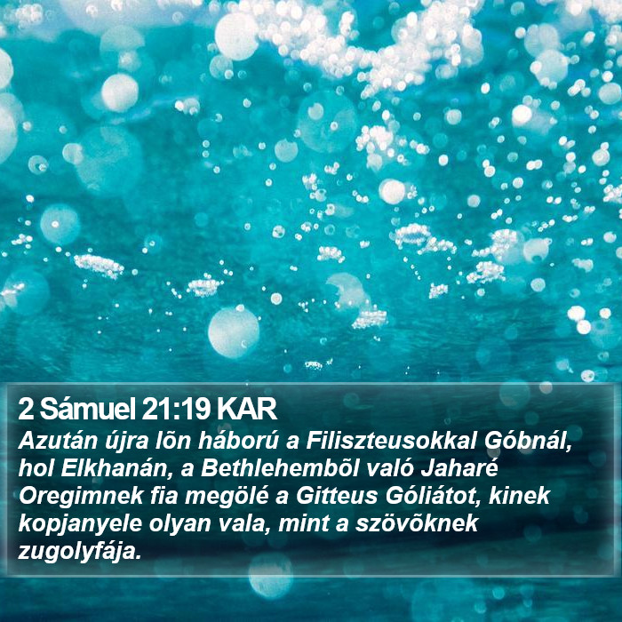 2 Sámuel 21:19 KAR Bible Study