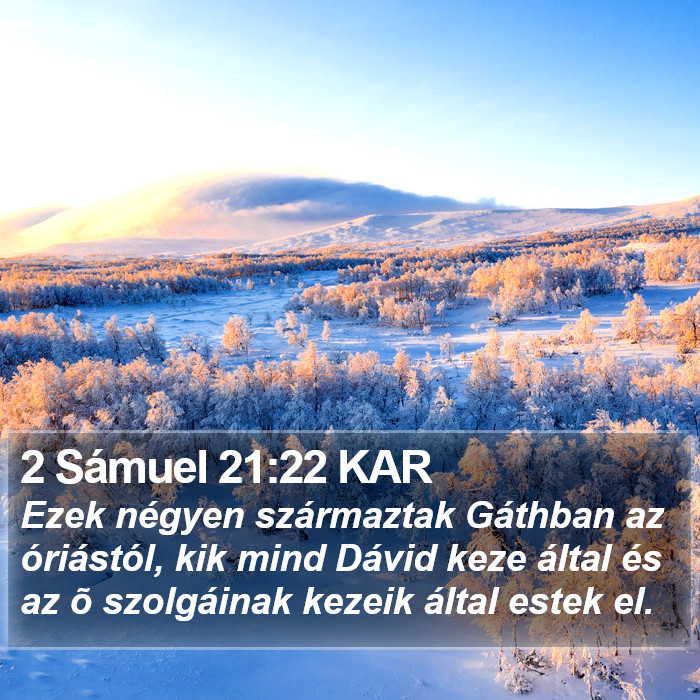 2 Sámuel 21:22 KAR Bible Study