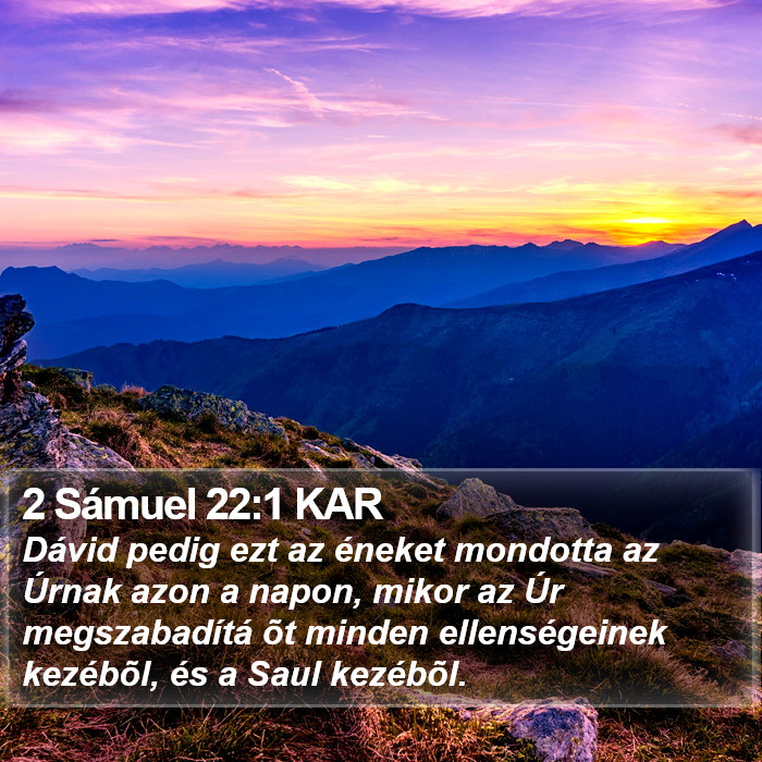 2 Sámuel 22:1 KAR Bible Study