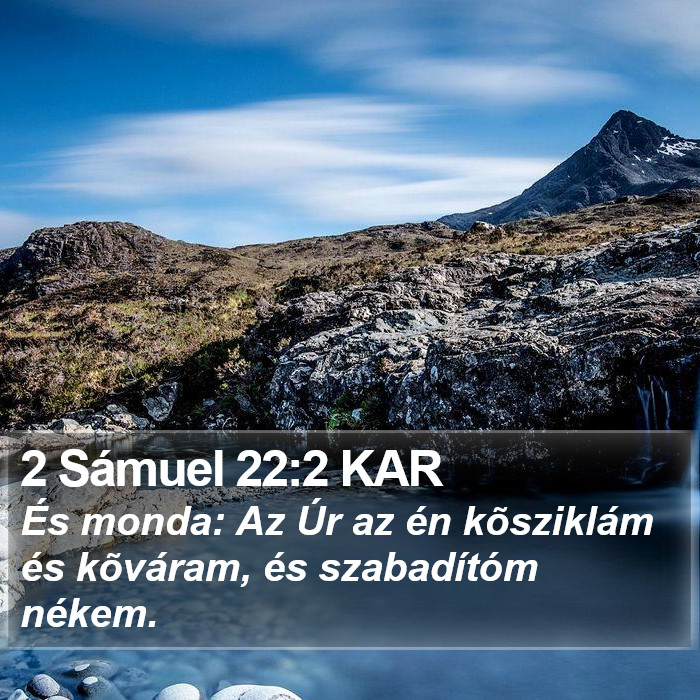 2 Sámuel 22:2 KAR Bible Study