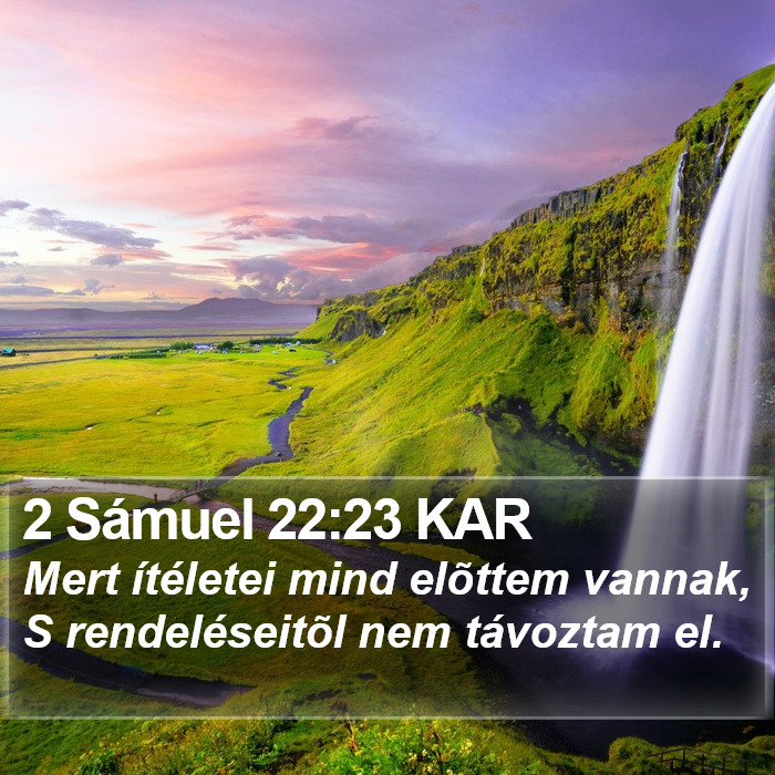 2 Sámuel 22:23 KAR Bible Study