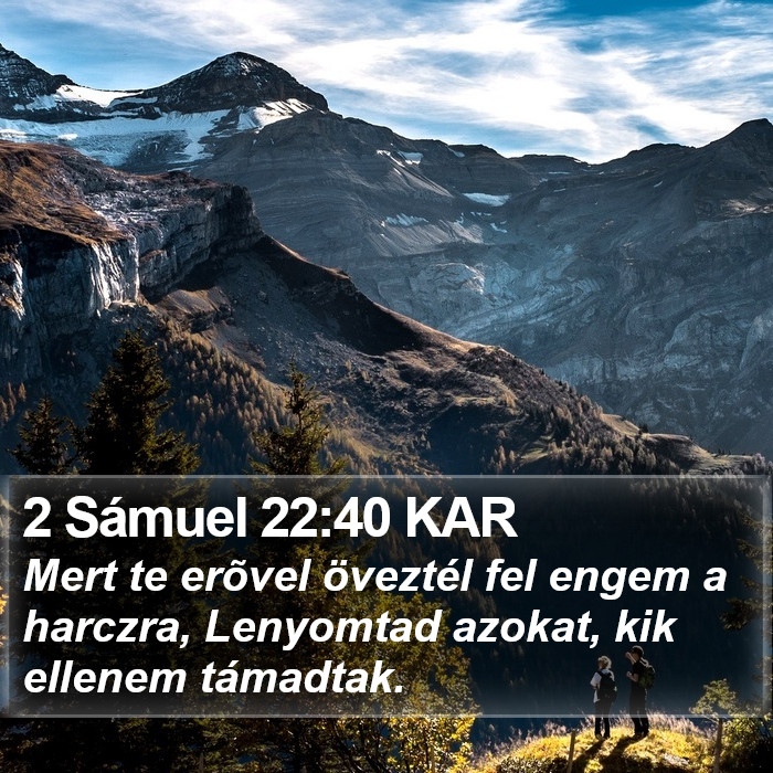 2 Sámuel 22:40 KAR Bible Study