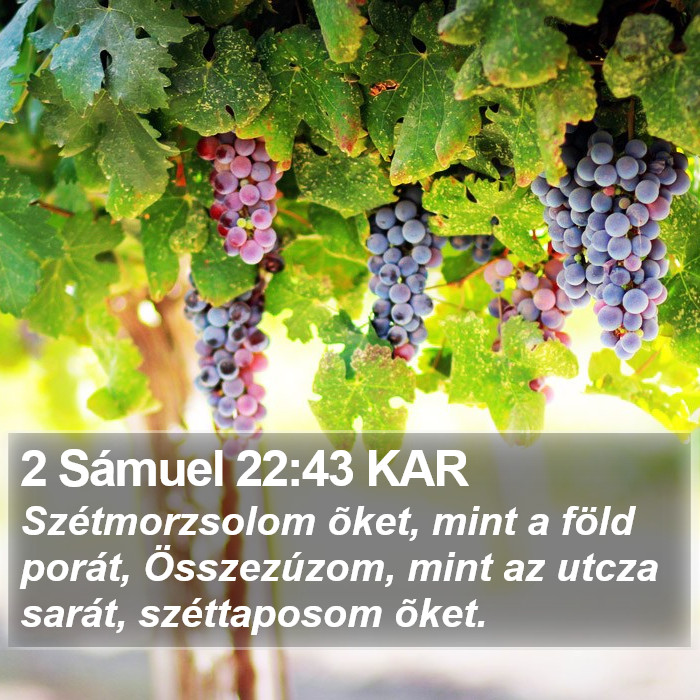 2 Sámuel 22:43 KAR Bible Study