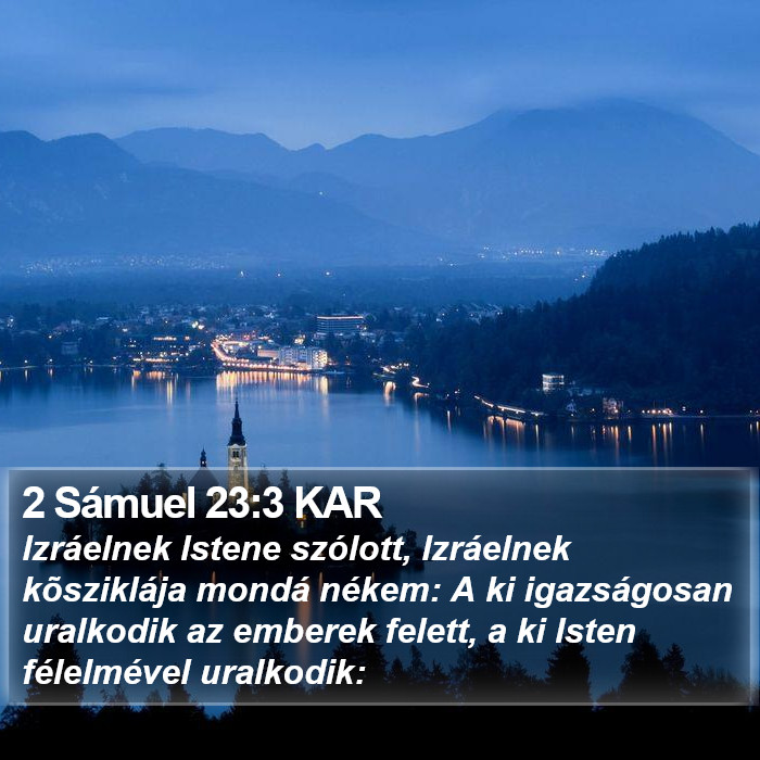 2 Sámuel 23:3 KAR Bible Study