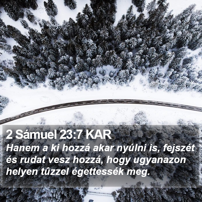 2 Sámuel 23:7 KAR Bible Study