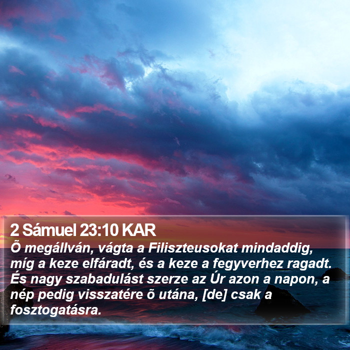 2 Sámuel 23:10 KAR Bible Study