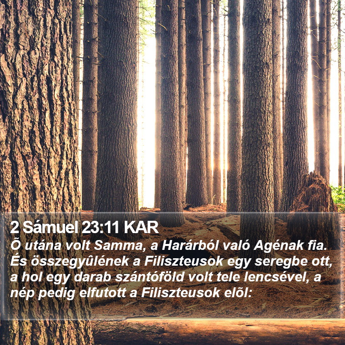 2 Sámuel 23:11 KAR Bible Study