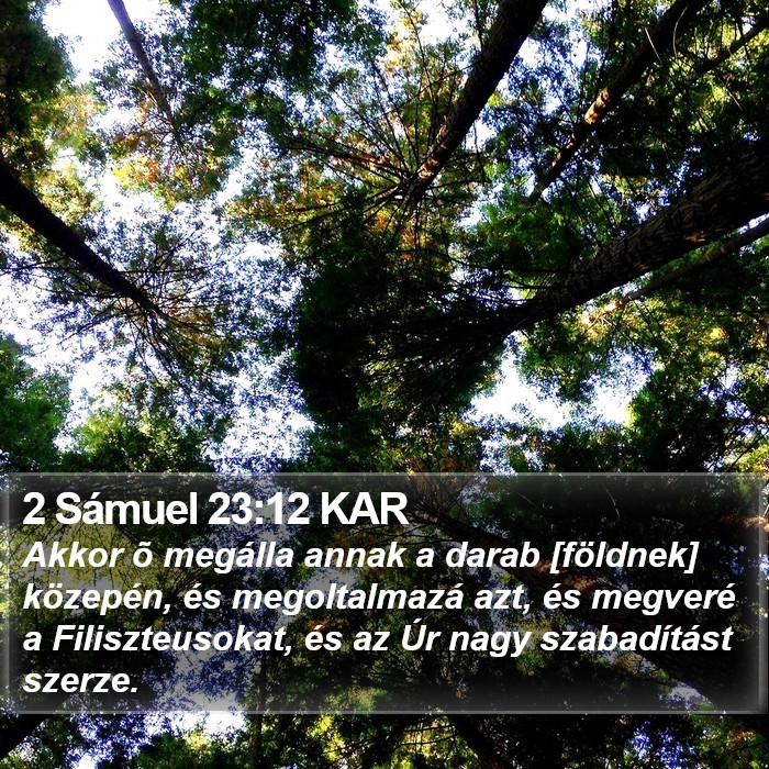 2 Sámuel 23:12 KAR Bible Study