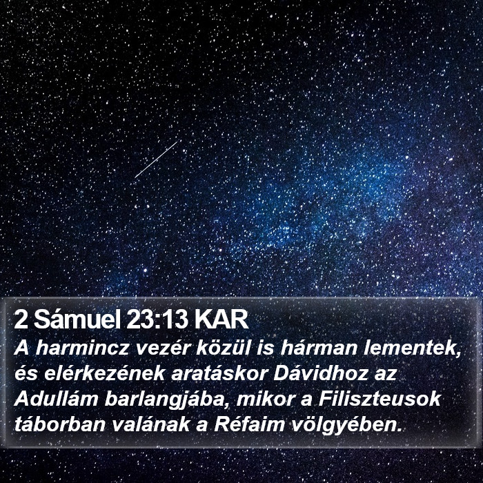 2 Sámuel 23:13 KAR Bible Study