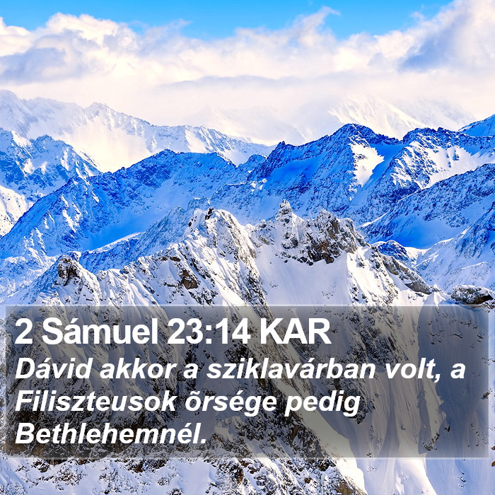 2 Sámuel 23:14 KAR Bible Study