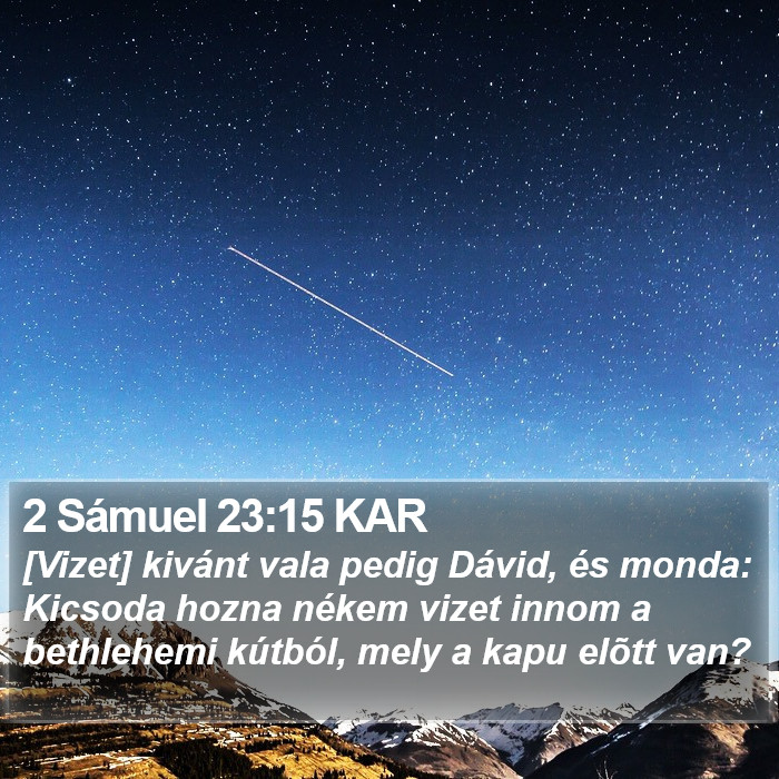 2 Sámuel 23:15 KAR Bible Study