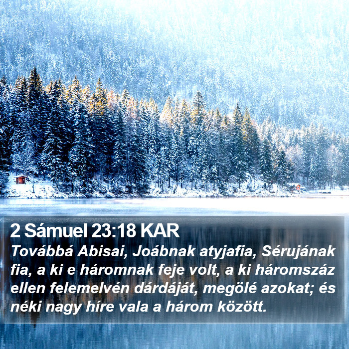 2 Sámuel 23:18 KAR Bible Study