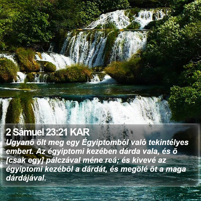 2 Sámuel 23:21 KAR Bible Study