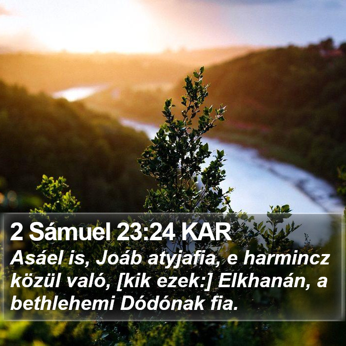 2 Sámuel 23:24 KAR Bible Study