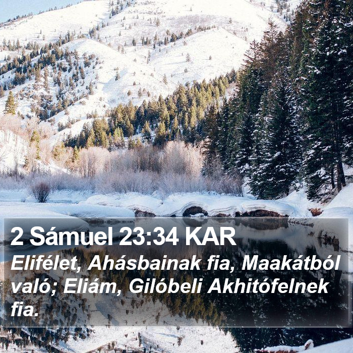 2 Sámuel 23:34 KAR Bible Study